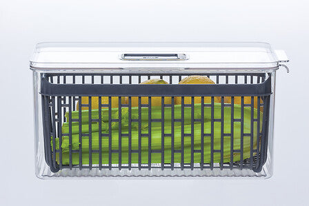 Кутия за хладилник 5five Tidy Fridge, PET, Сива, 32.5 cm