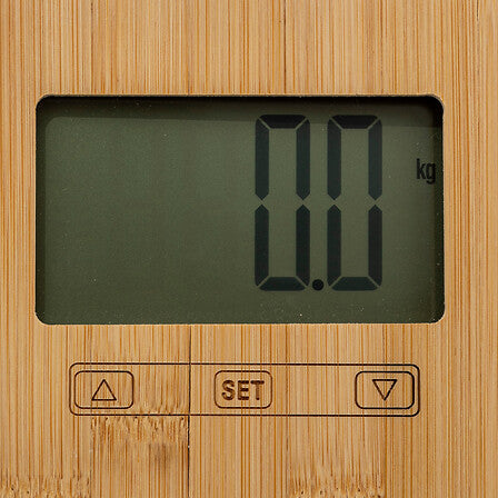 Кантар за тяло с дигитален анализатор 5five, Бамбук, 180 kg