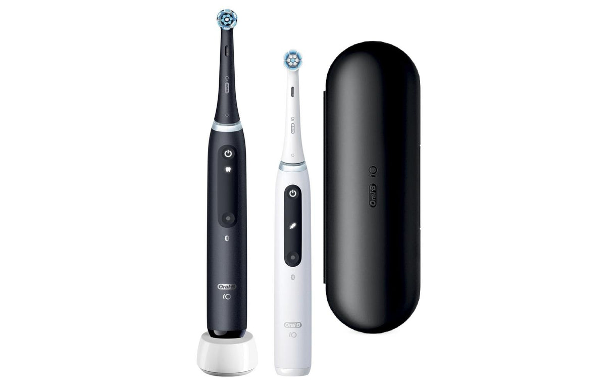 Електрическа четка за зъби Oral-B iO 5 41512, С втори накрайник, Черен и Бял