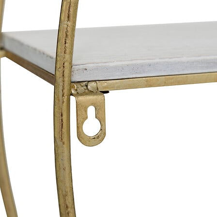 Рафт за стена atmosphera Maddy, MDF и Метал, Златист, 80x70 см