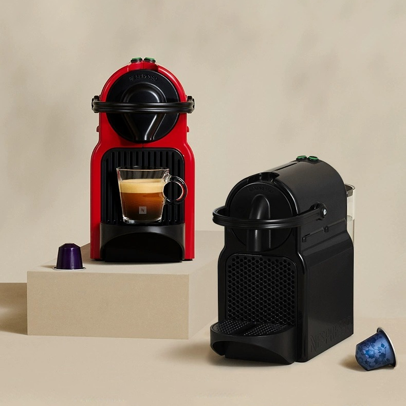 Кафемашина Krups XN1005 Inissia Nespresso, 1260W, 19 бара, 0.8 л, Капсули, Червен