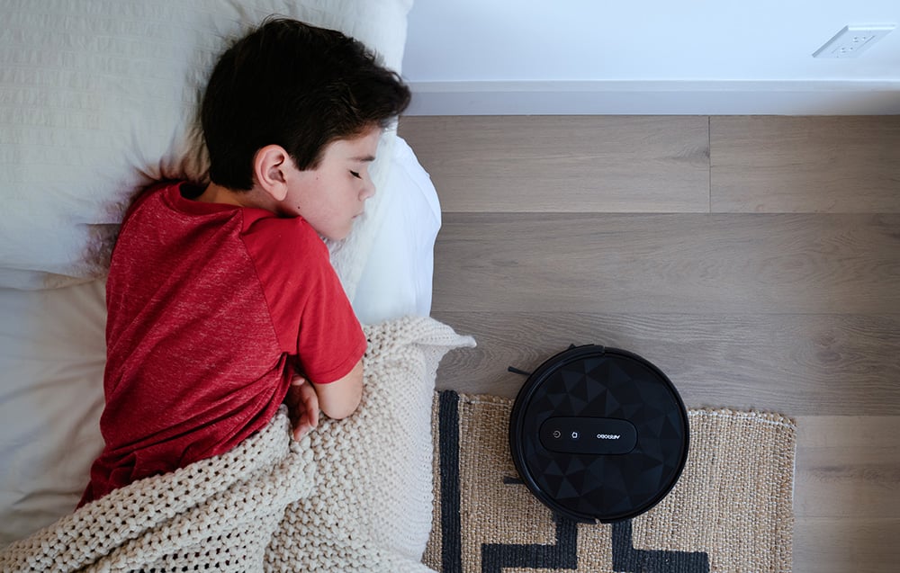 Прахосмукачка робот AIRROBO P20, 35 W, 120 мин работа, 600мл контейнер, HEPA филтър, Черен