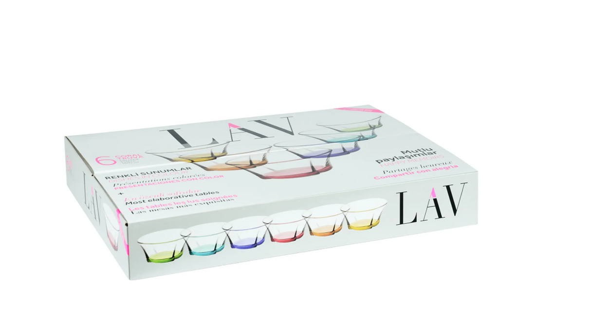 Сет купички LAV Truva, 295 мл, 6 бр