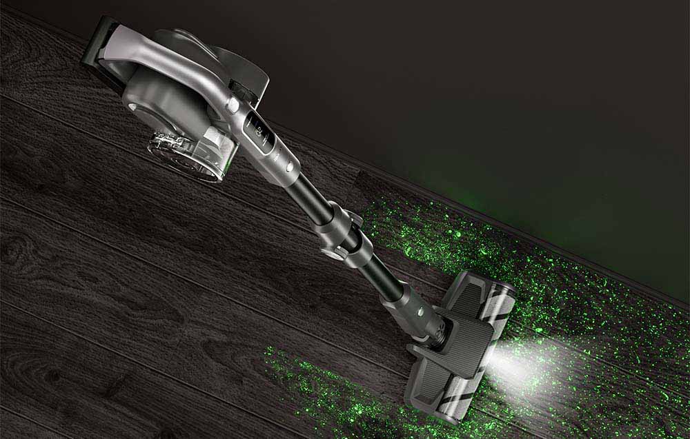 Вертикална прахосмукачка JIMMY H8 FLEX Cordless Vacuum Cleaner, Мощност 550W, 185 AW, Автономия 65 мин, Черен/Сив