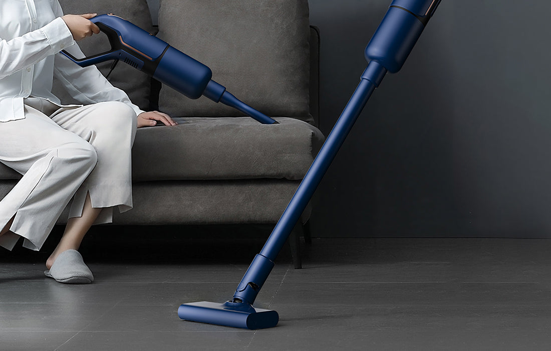 Прахосмукачка Deerma DX1000W, 16,000 Pa, 600W, 3-степенна филтрация, 5 м кабел, Син