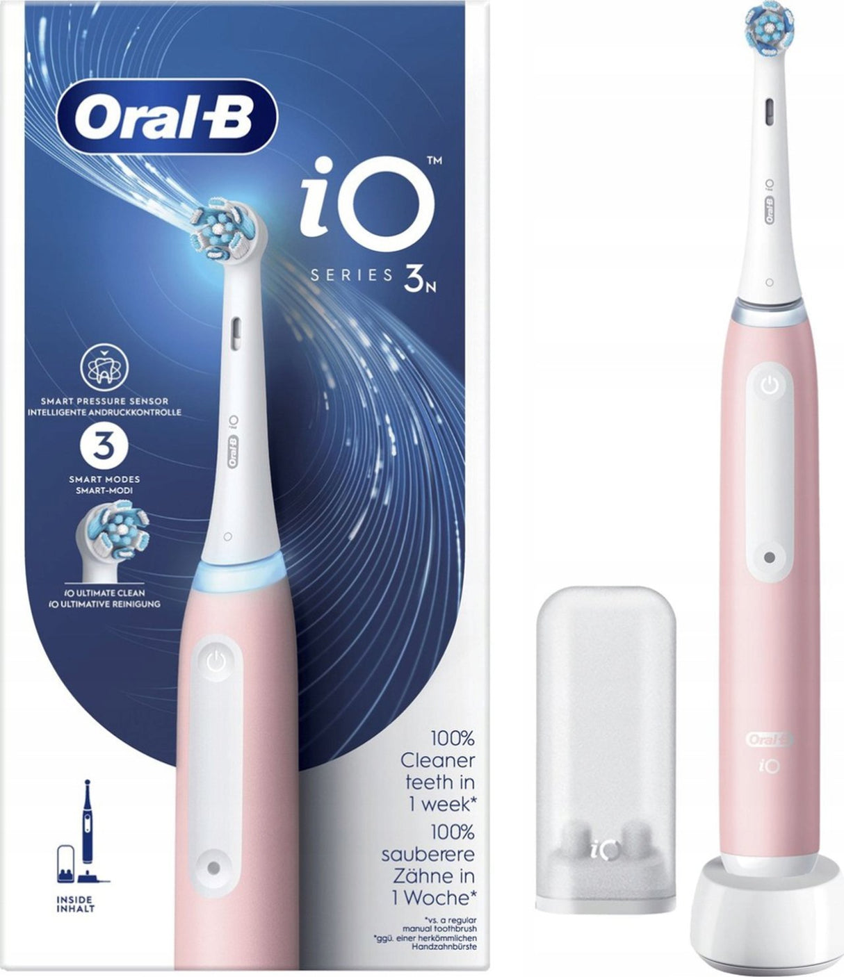 Електрическа четка за зъби Oral-B iO3 730751, Розов