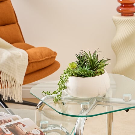 Изкуствено растение atmosphera Jesty Succulent, 18 cm