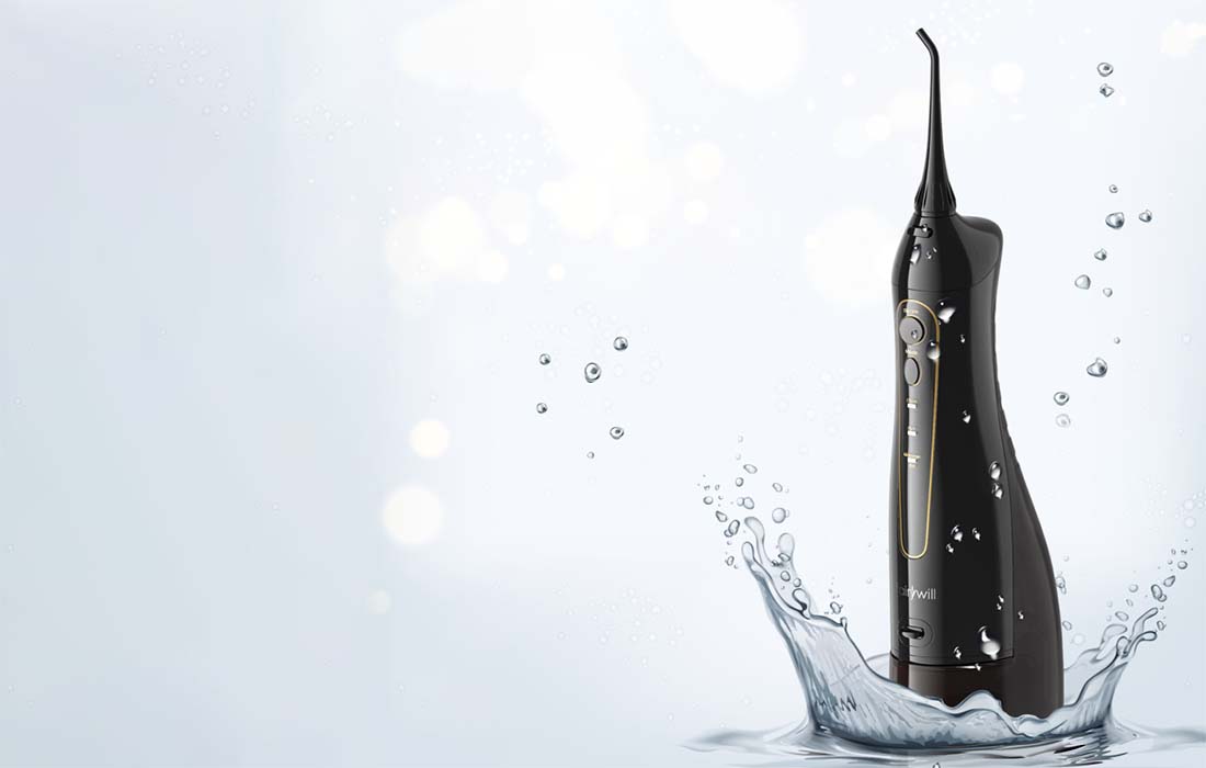 Комплект ултразвукова четка и зъбен душ FairyWill FW-507+FW-5020E, Черен