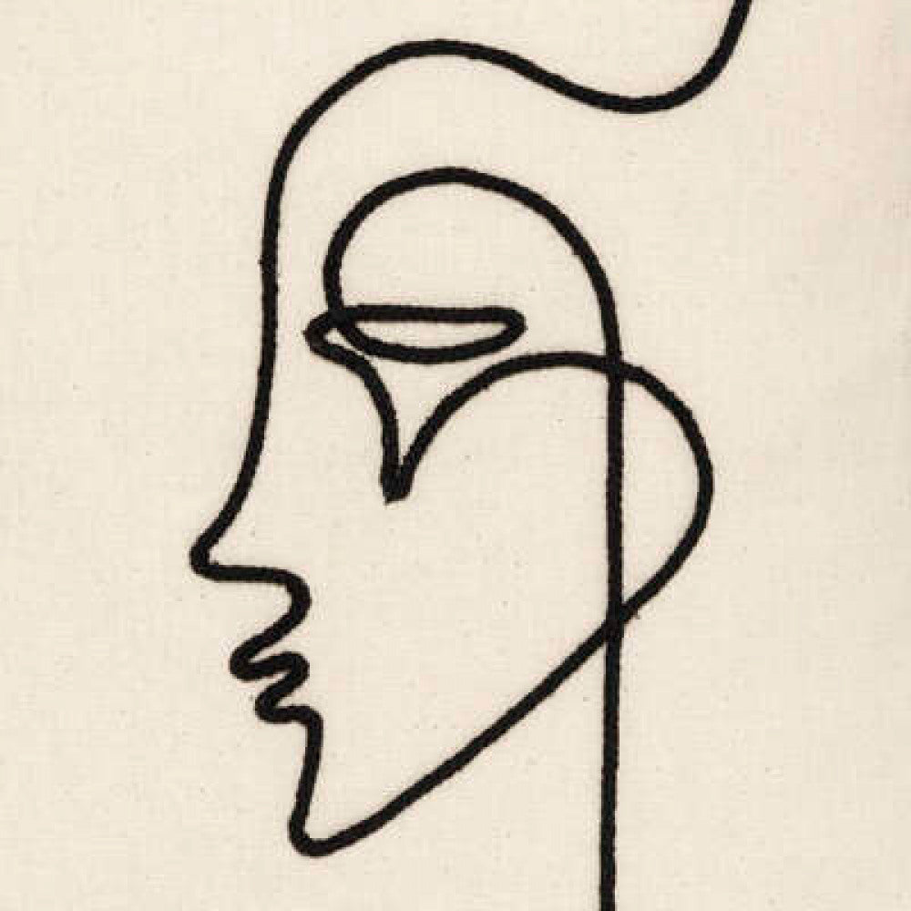 Декоративна калъфка за възглавница atmosphera Face, 40x40, Слонова кост