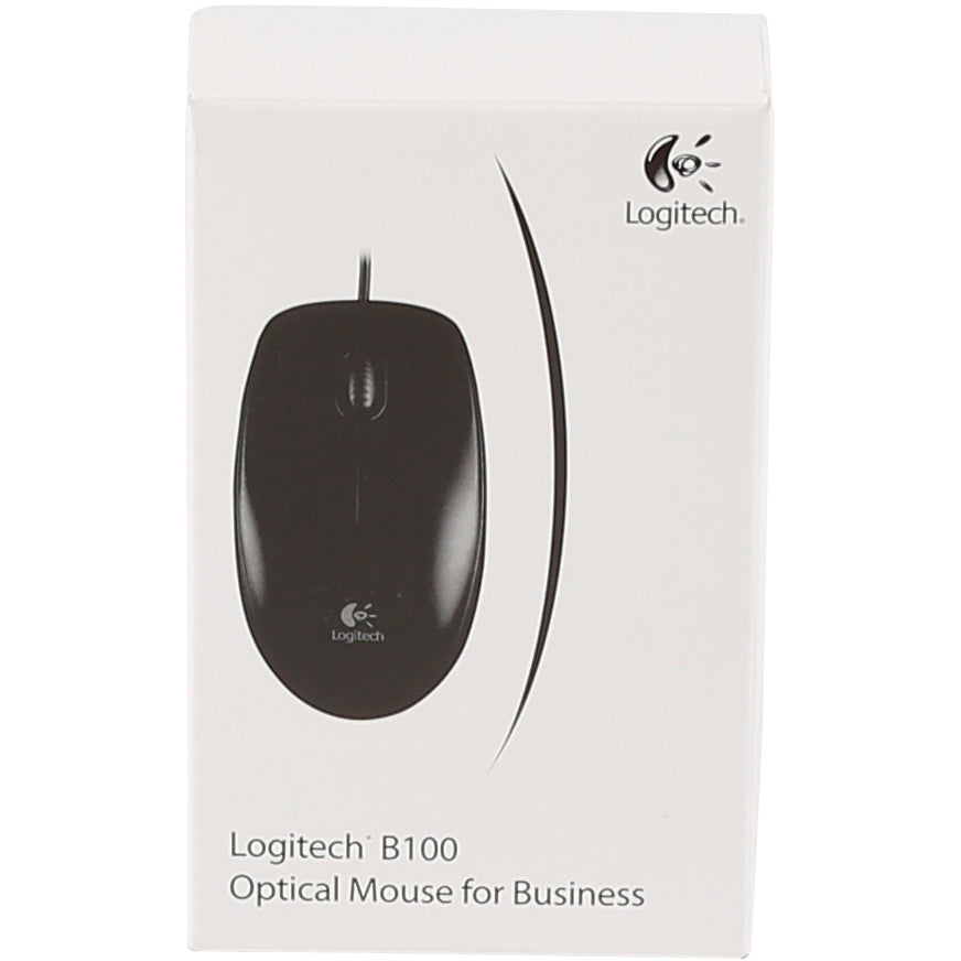 Оптична мишка Logitech B100 USB, Черен