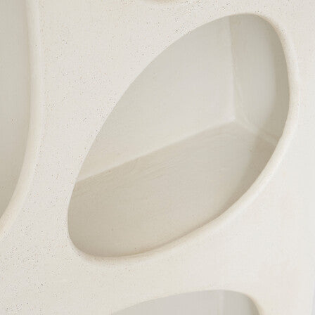 Органичен рафт за стена atmosphera Chesni, MDF, Бял, 79,5x18x122 см