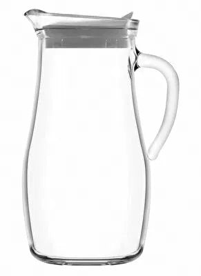 Стъклена кана LAV Misket, 1800 мл, Сив капак