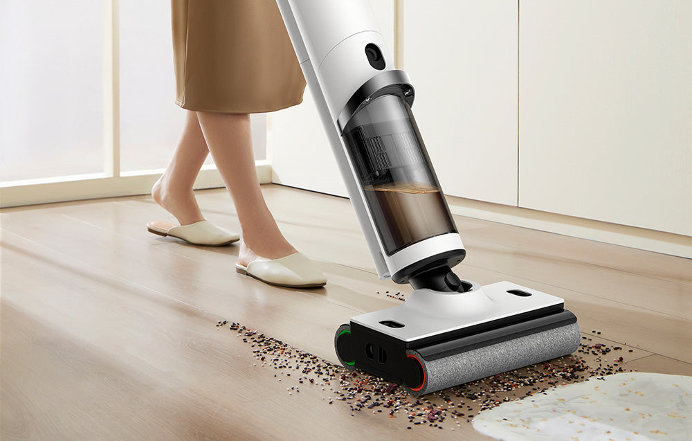 Прахосмукачка Deerma, 230 W, 5000 mAh, 700/500 ml, Бял