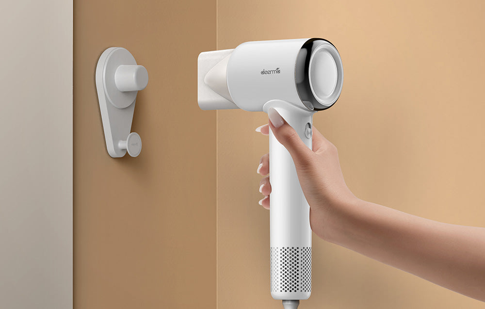 Сешоар Deerma DEM-CF50W, 1400W, Въздух 70 м/с, Негативни Йони, 11 Режима, Бял