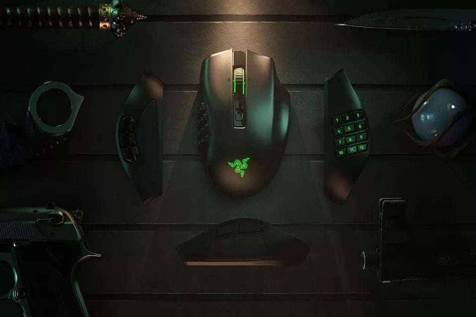 Мишка Gaming Razer Naga Pro, Безжична, С подсветка, Черен
