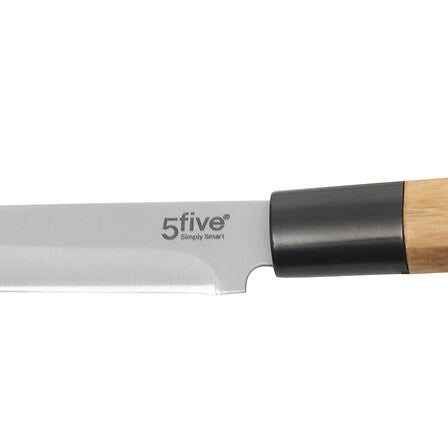 Универсален нож 5five Black Bamboo, Неръждаема стомана и бамбук, 25 cm
