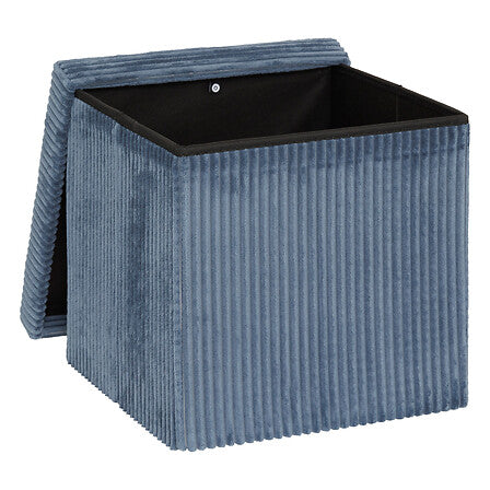 Пуф със съхранение atmosphera Arum, Рипсено кадифе, Сгъваем, 38x38 cm