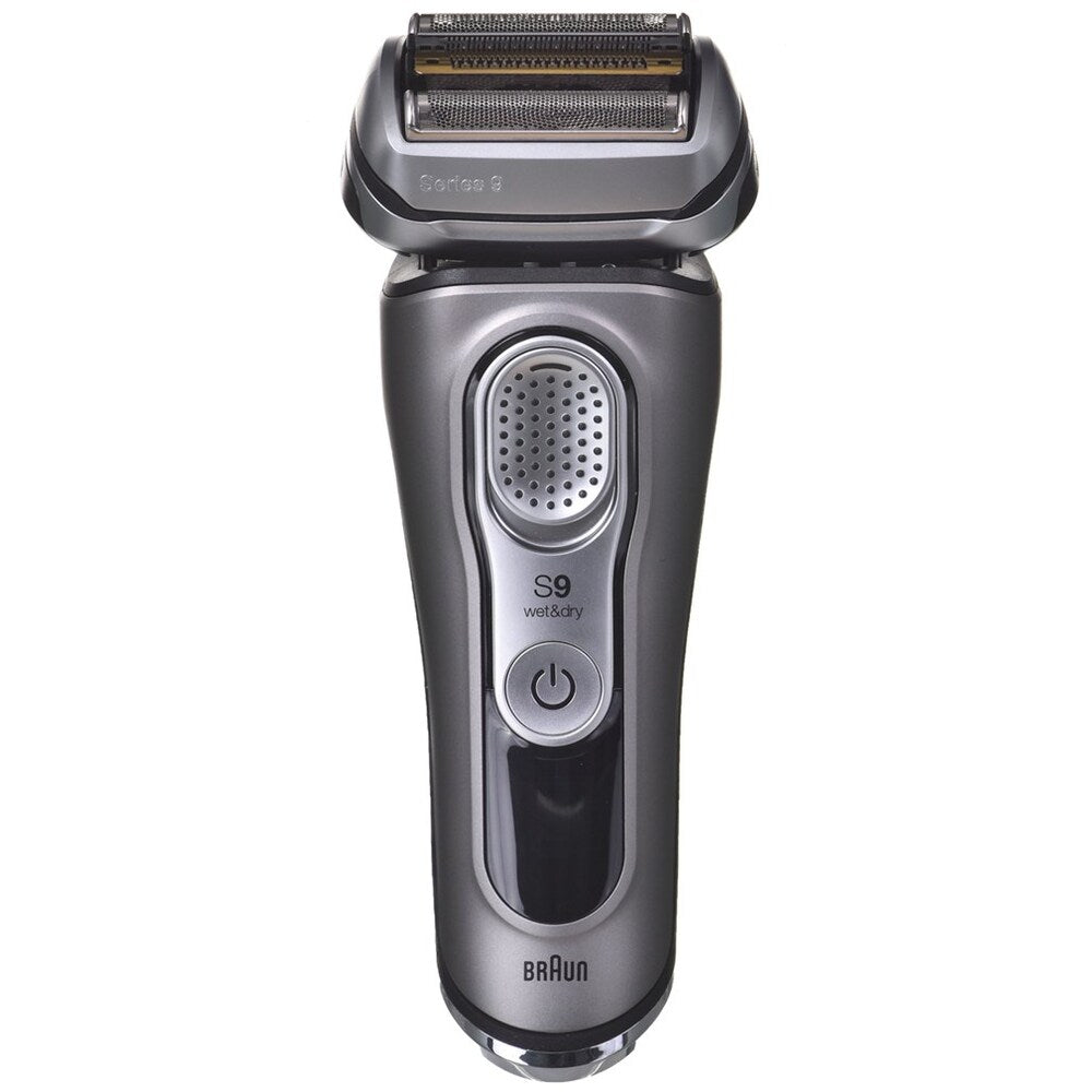 Самобръсначка Braun Series 9 9325s Wet&Dry, 40.000 режещи действия, SensoFlex, Sensofoil, Станция за зареждане, Комплект за пътуване, Сребрист/Графит