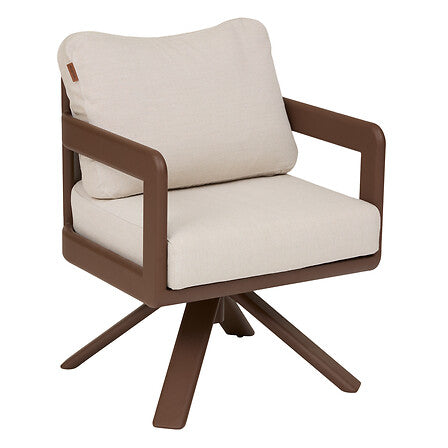 Armchair Volupty swivel aluminum ebony