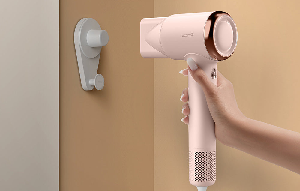 Сешоар Deerma DEM-CF50W ,1400W, Въздух 70 м/с, Негативни Йони, 11 Режима, Розов