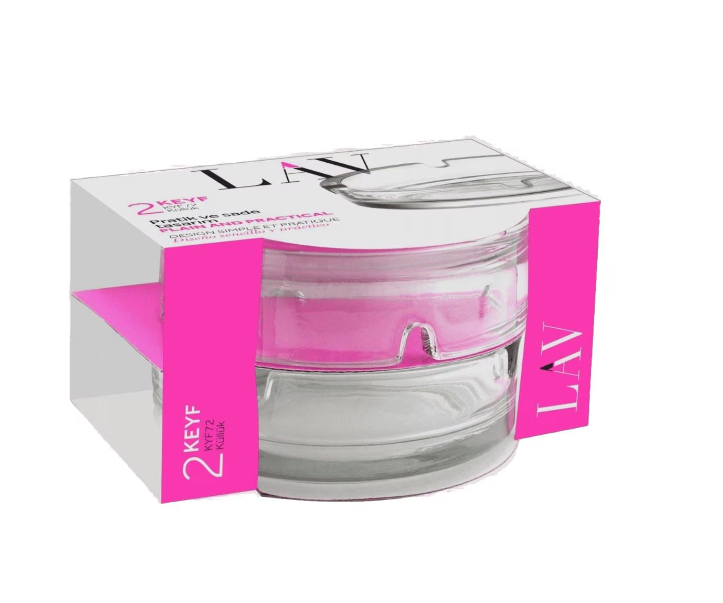 Стъклен пепелник LAV Keyf, 105 мм, 2 бр