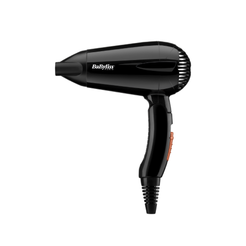 Сешоар за пътуване BaByliss 5344E, Със сгъваема дръжка, 2000 W, Черен