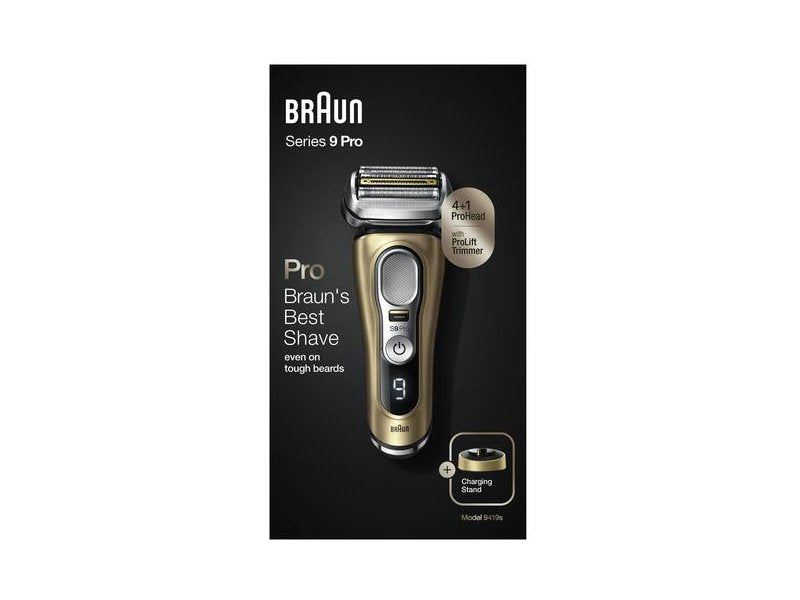 Самобръсначка Braun Series 9 Pro — 9419s, бръснене Wet/Up, златисто/Черен