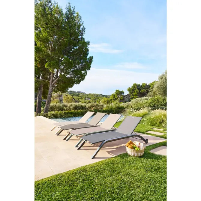 Сгъваем шезлонг с колелца Hesperide Jimani, Алуминий