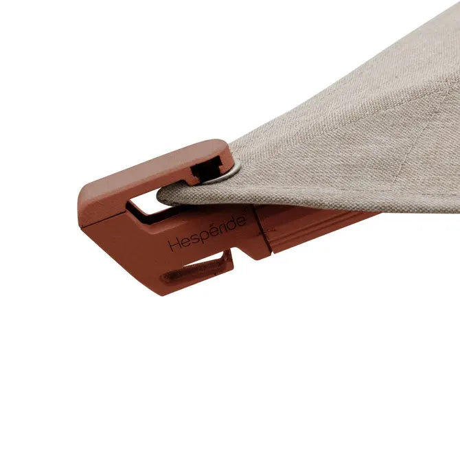 Градински чадър със странична стойка Hesperide Melhia, Накланящ се, Olefin, Махагон/Лен, 4x3 m