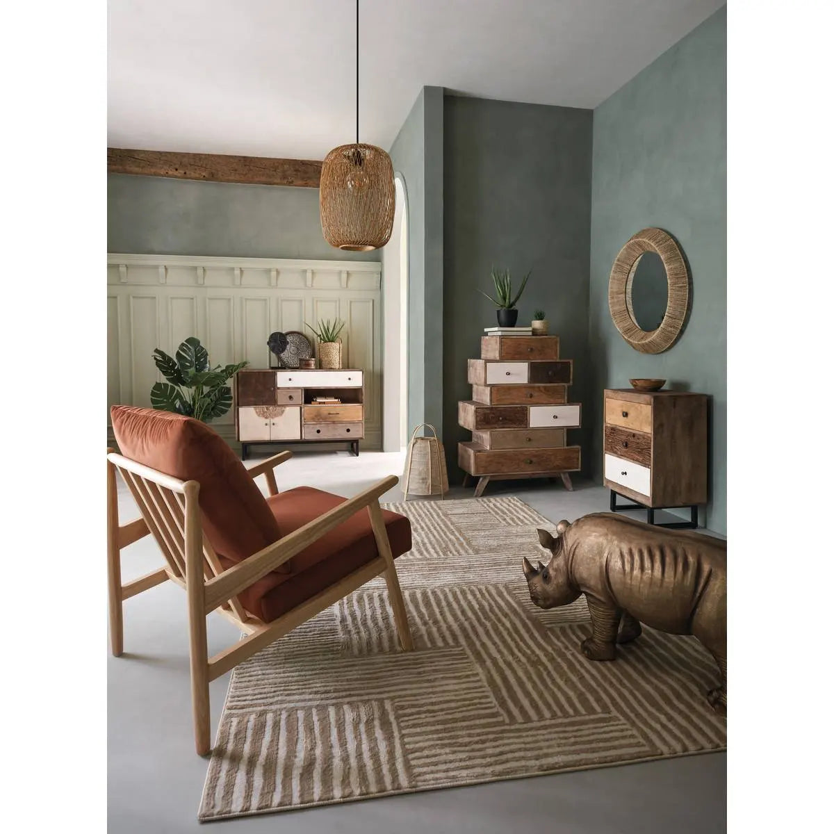 Декоративна фигура atmosphera Rino, Мангово дърво, 45 cm