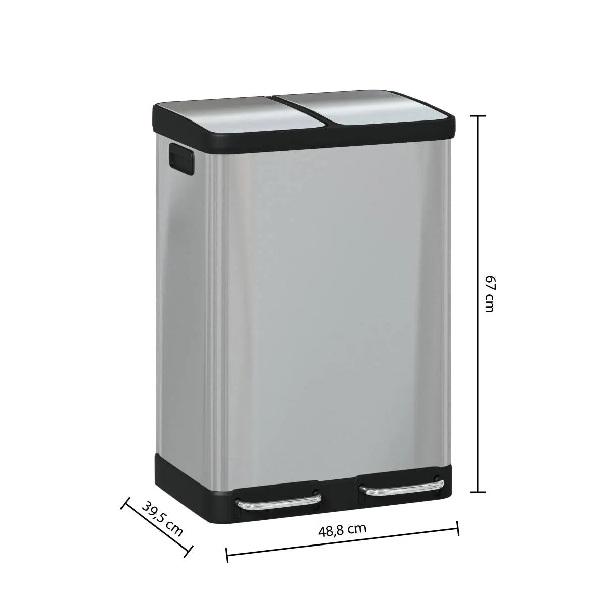 Кош за рециклиране 5five Ariane, Метал, 2x30 L