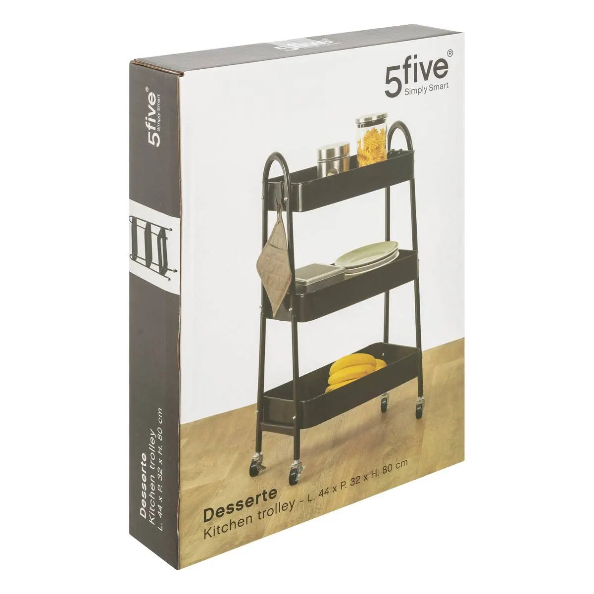 Кухненска количка 5five, Метал, 3 нива, Малка