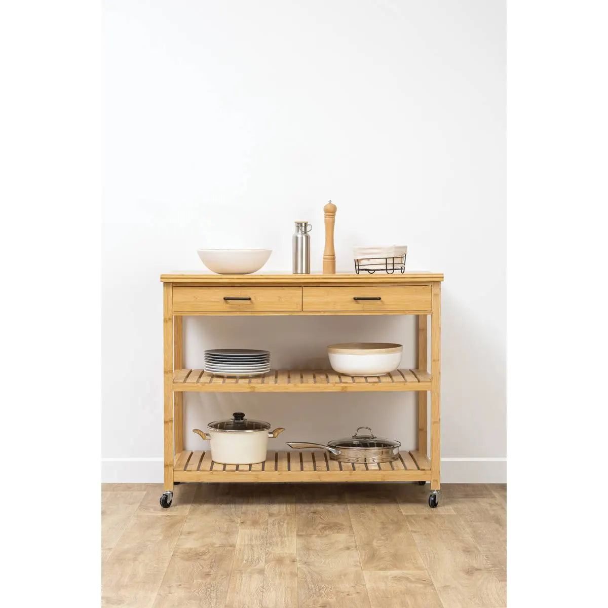 Кухненска количка 5five Linha, Бамбук, 4 нива, Kitchen Island