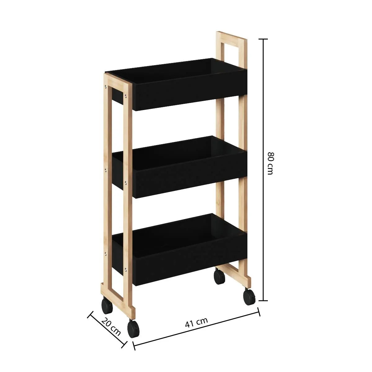 Етажерка на колела 5five Natureo, Черен