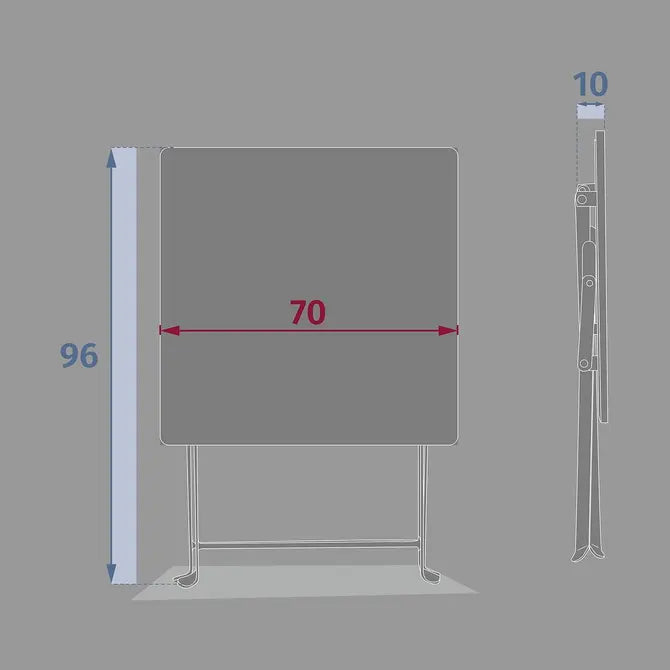Градинска квадратна маса Hesperide Greensboro, Бял