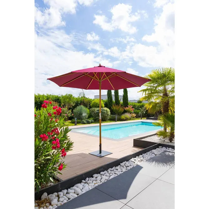 Градински прав чадър Hesperide Tinaei, Бамбуков прът, Olefin, 3 m