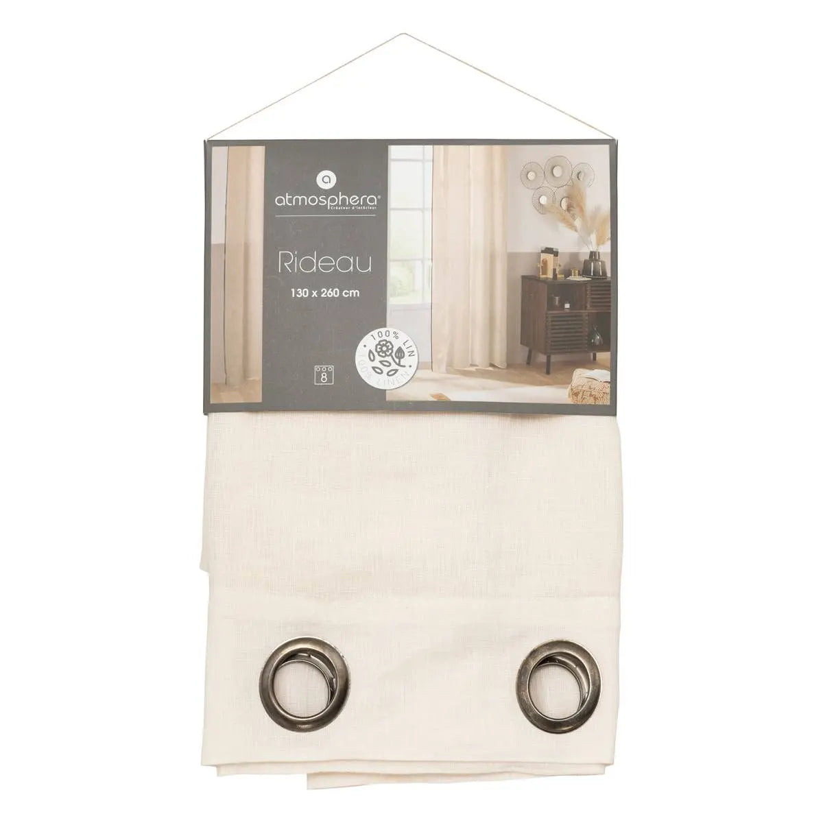 Завеса atmosphera Linah, Лен, 130x260 cm