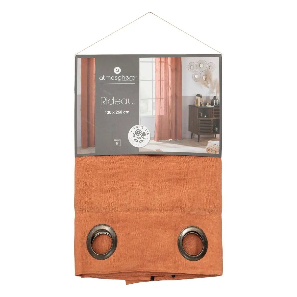 Завеса atmosphera Linah, Лен, 130x260 cm