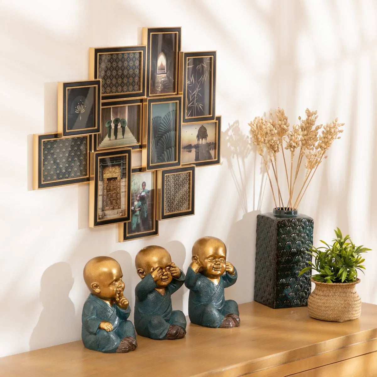 Декоративна фигура atmosphera Jiling Wisdom, Смола, 21 cm, 3 бр