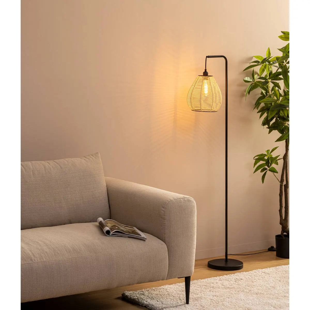 Лампион atmosphera Delia, Метал, Естествен, 149.5 cm