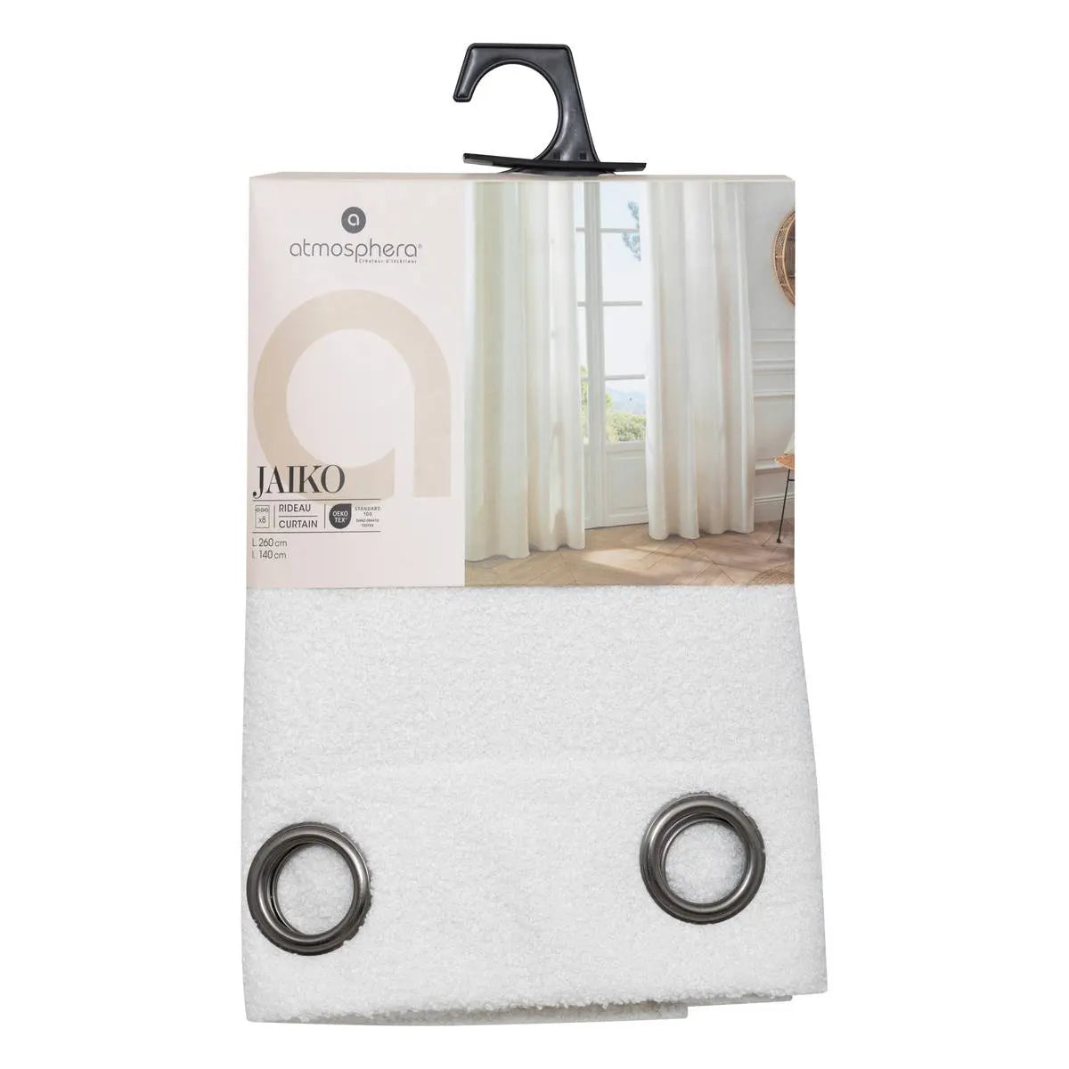 Завеса от изкуствена кожа atmosphera Jaiko, 140x260 см, Bouclé