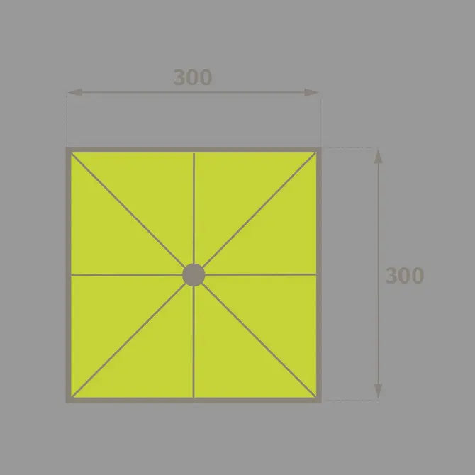 Резервно платно за чадър Hesperide Melhia, Olefin, 3x3 m