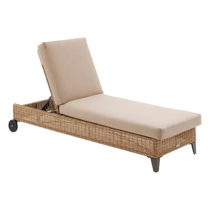 Шезлонг Hesperide Malta, Алуминий и изкуствен ратан, Савана