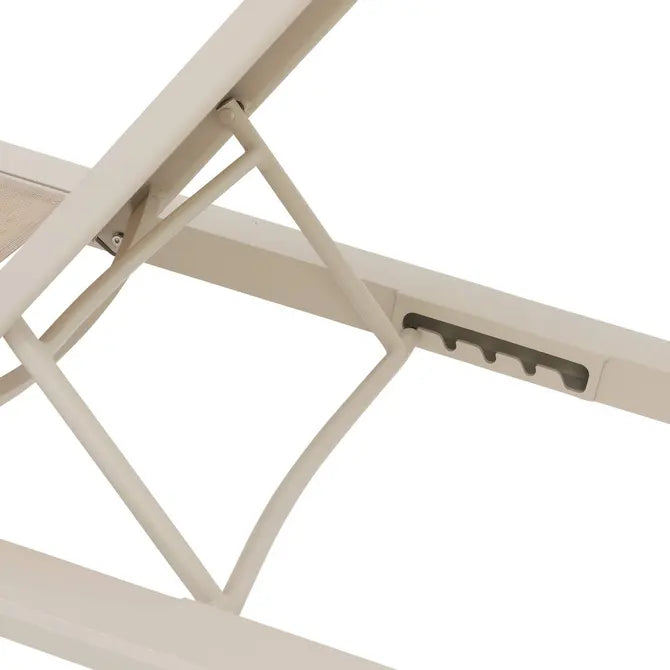 Единичен алуминиев шезлонг Hesperide Evasion, Цвят Глина