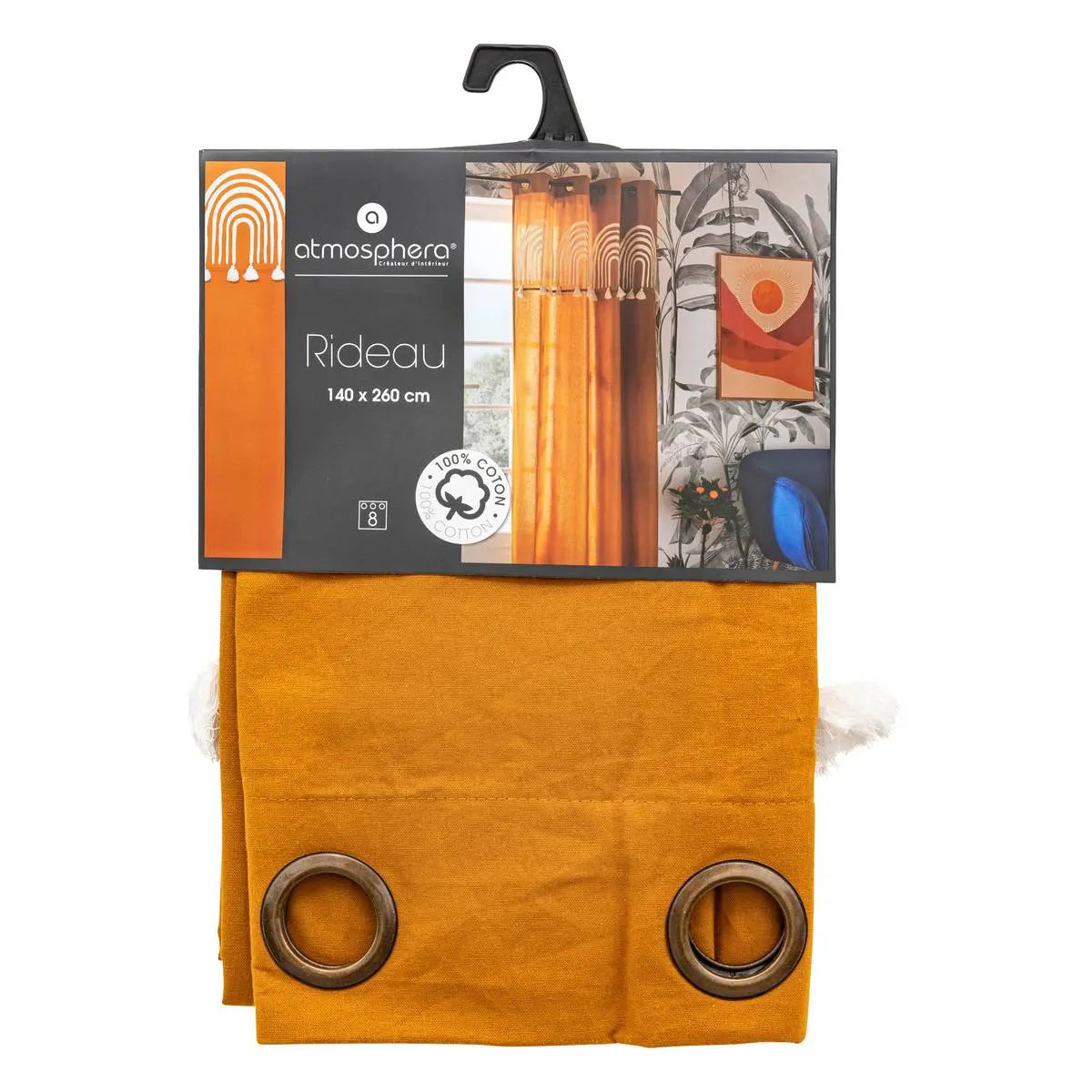 Завеса принтирана atmosphera Soleya, 140x260 см, С пискюли