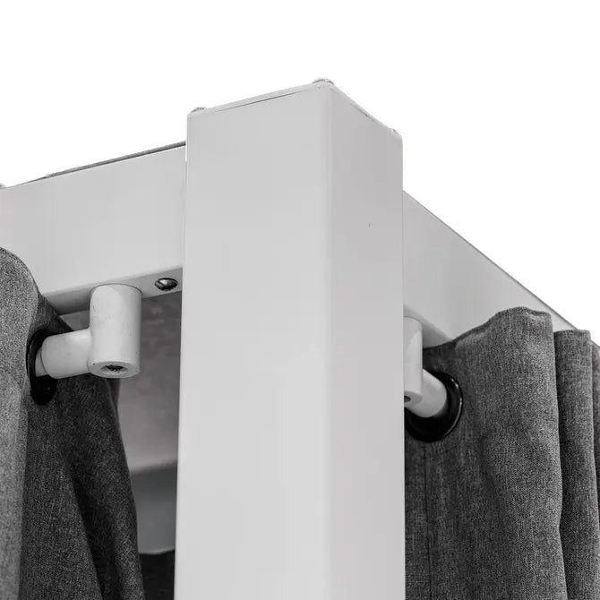 Комплект завеси и релси за беседка Hesperide Zalya, Цвят Шисти, 4x3 m