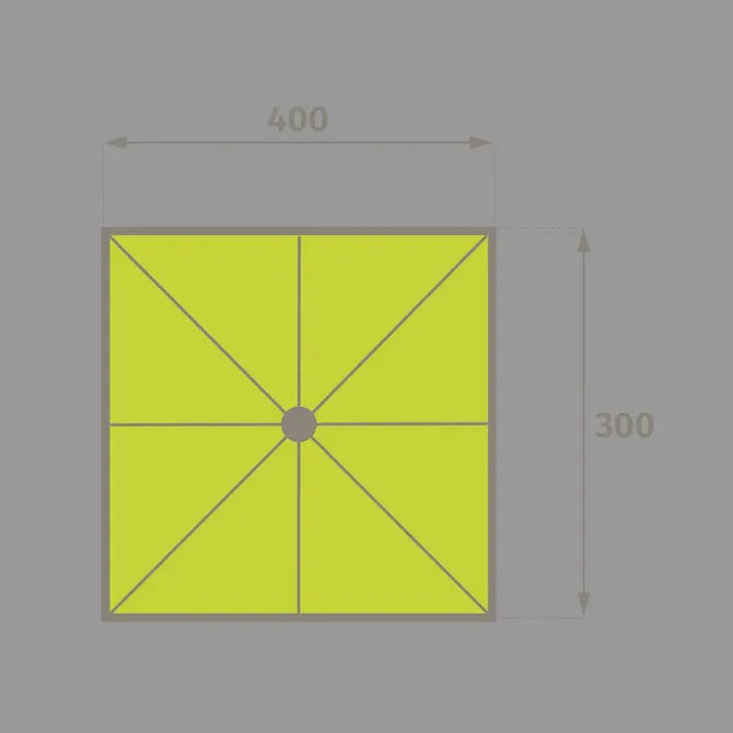 Градински чадър със странична стойка Hesperide Melhia, Накланящ се, Olefin, Лен, 4x3 m