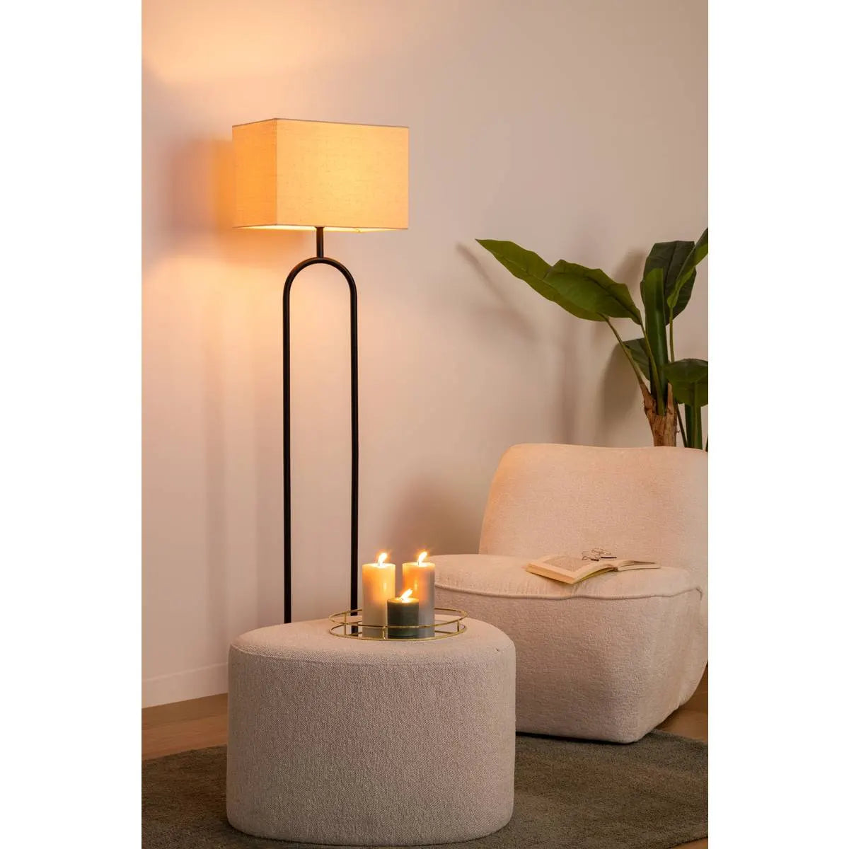 Лампион atmosphera Alec, Метал, Черен, 154 cm