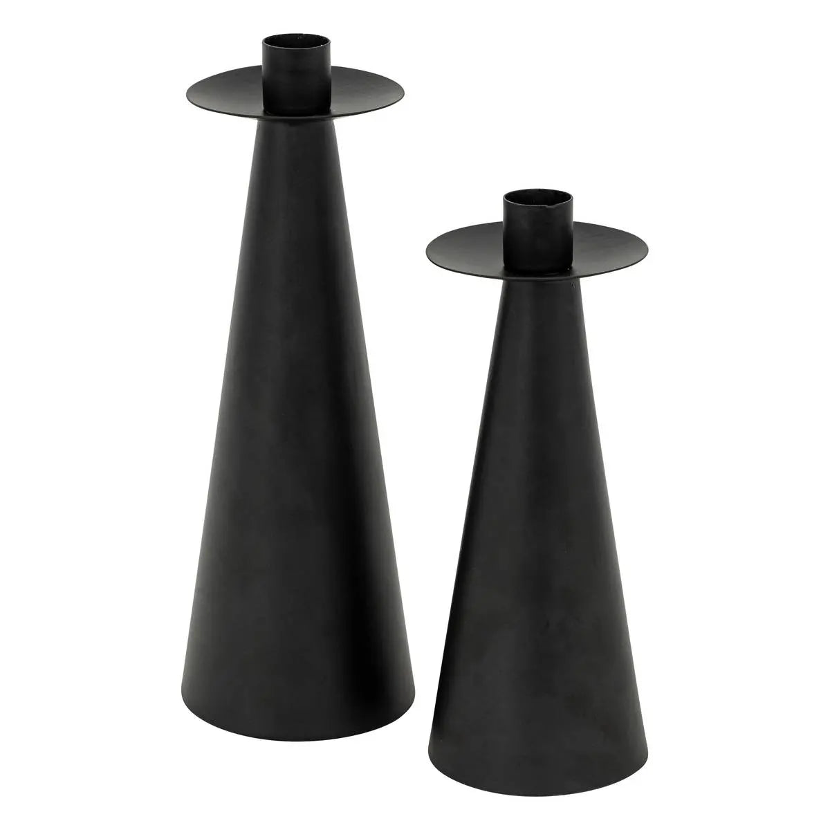 Свещник atmosphera Aut, Метал, Черен, 24 cm, 2 бр