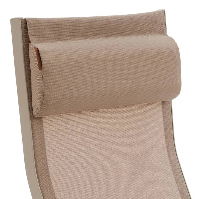 Сгъваем шезлонг Hesperide Decima, Алуминий, Глина/Лен